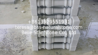 China Handrails Guangxi White Marble Balustrade China Carrara Marble Corridor Railing Rails supplier
