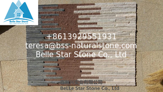 China Black Slate Purple Sandstone Yellow Quartzite Water Retaining Wall Stone Cladding supplier