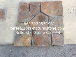 China Rustic Quartzite Flagstone Flooring Natural Stone Pavers Quartzite Flagstone Wall Stone supplier