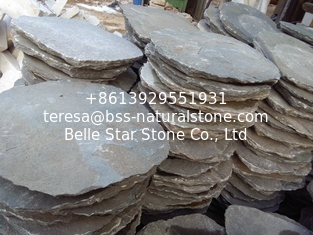 China Grey Slate Garden Stepping Stones Round Natural Paving Stone Exterior Landscaping Stone Pavers supplier