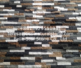 China Multicolor Natural Stone Wall Panel,Real Thin Stone Veneer,Indoor/Outdoor Stacked Stone Cladding supplier