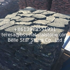 China Black Lava Stone Random Flagstones,Lava Irregular Flagstones,Basalt Crazy Stones,Lava Random Stones supplier