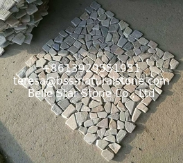 China Oyster Quartzite Pebble Mosaic,Natural Stone Mosaic Pattern,Pebble Mosaic Wall Tiles,Interior Stone Mosaic supplier